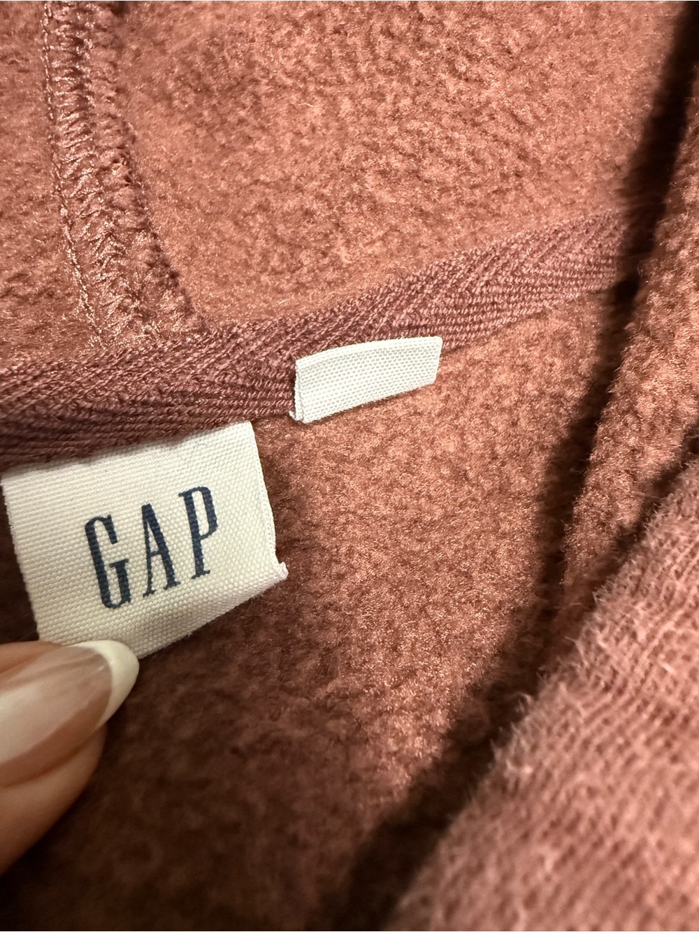 Gap Classic Brown Cropped Zip-Up Hoodie Jacket Size XXL #2623 - Picture 4 of 6
